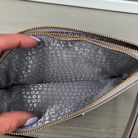 Kate Spade “leoni” nylon double zip wristlet - Picture 7 of 8